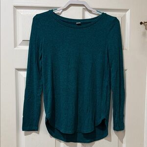 Old Navy Long-Sleeve Crew Neck Top in Teal
